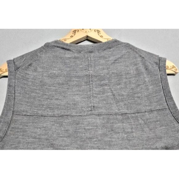 NWT +39 Masq Italian Wool Sweater Vest XXL Gray V-Neck Made in Italy - Picture 6 of 10